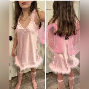 Trickz n Treatz Dolls Kill Pink Angel Costume Size large New Wings